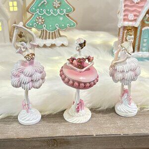Sugar Plum Nutcracker Christmas Ballet Ballerina Dancer Figurines Set 3